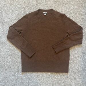 J. Crew Women’s Rich Brown 100 Percent Cashmere Crewneck Sweater Size XS